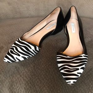Cole Haan Amalia skimmer ballet zebra hair dorsay